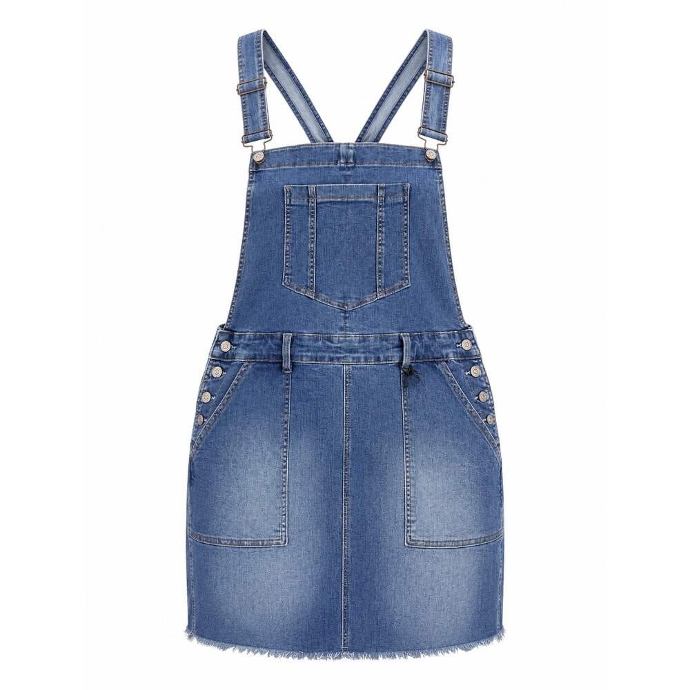 Judy Blue Denim Overall Dress 3XL NWT Pinafore Jumper Raw Hem‎ Cottagecore Boho